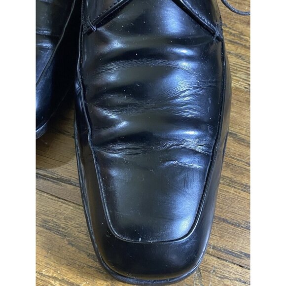 Prada Mens Oxford Dress Shoes Black Leather Lace Up 1598 Italy Size 10 main image 8